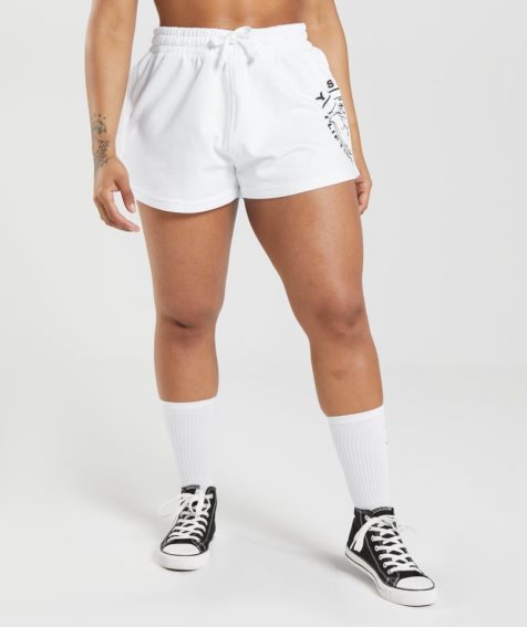 Women's Gymshark Legacy Shorts White | CA 831D76